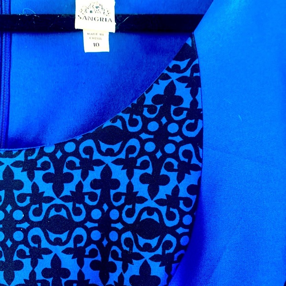 Sangria Royal Blue Dress (size 10) - Picture 3 of 9